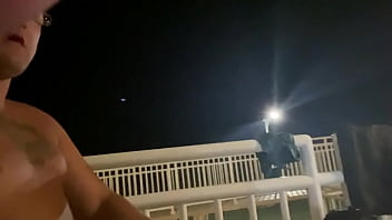 Preview 4 of Sandra Luberc Fist Anal - Getting my dick sucked and fucked on our hotel balcony