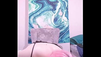 Preview 4 of Sleeping Tre - Anal Sissy Slut Takes Two Dildos in Her Ass Then Licks Up Her Cum Jessica Bloom