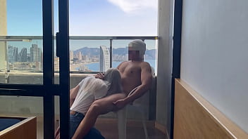 Preview 3 of Sucking Empty - I call the girl secretary at the hotel reception to close my window and she helps me finish cumming by giving me a blowjob
