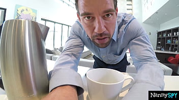 Preview 1 of Anal Fail Poop Out - Hot Nanny Rides Bosses Cock When Webcam Catches Her Masturbating