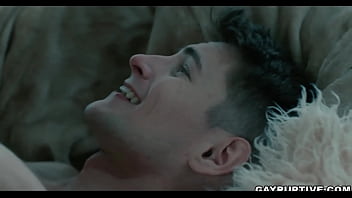 Preview 4 of Sharlyn Kamasutra - Delivery guy Trevor Harris having a date with the famous podcaster Derek Kage in bed