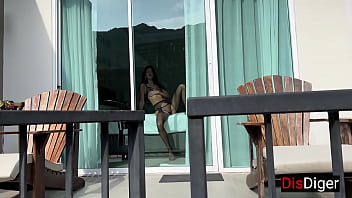 Preview 1 of Faveladas - A beauty in shiny pantyhose lured a stranger into sex