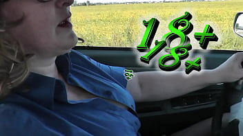 Preview 1 of Hot Bbc Hd - Sexy blonde MILF Frina drives car in stockings without panties under skirt. Auto navigator is broken. Sexy milf asked random passerby for further directions. No panties in public. No panties under skirt. Naked in public. Big natural tits Milf. Mini skirt