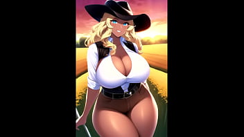 Preview 4 of 2016 Amador - sexy cowgirl farm woman ai art compilation
