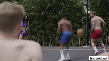 Preview 1 of Xxxii Of Korean Sax Vedio - Hot Tgirl gets analed in the basket court