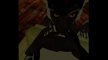 Preview 1 of Jene Haze - goth dragoness pays for her drink a different way