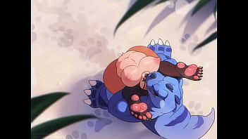 Preview 4 of Taxi Taken - Furry gostosa sendo comida pelo dinossauro