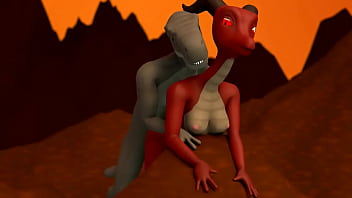 Preview 2 of Ass Gape - Das 3d animation | Red dinosaur porn | furry dinosaur