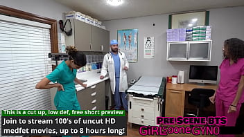 Preview 2 of Vintapiss Porn - 3 Female Nurses Are Made To Examine Each Other Under Watchful Eye Of Male Doctor Tampa At GirlsGoneGyno - Reup