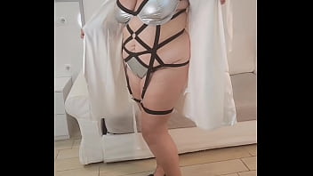 Preview 1 of Mom And Sunsister Sex - 60 Years old BBW Amateur Wife just shaved her old pussy for you.