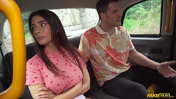 Preview 1 of Teen Beeb - Fake Taxi - tiny Tru Kait fights with cheating boyfriend before fucking like crazy in the back of the cab for hot make up sex session