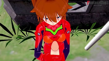 Preview 2 of Pool Orgy Girls - Asuka Langley Soryu having sex blowjob and fucking pov | Neo Genesis Evangelion