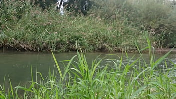 Preview 1 of Meya Khalifa - outdoor wank at the river