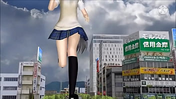 Preview 3 of Domai Girl - Giantess running through city test