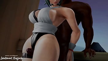 Preview 2 of Indian Sani Linio X - Iroha Thighjob on Big Black Dick Clothes on