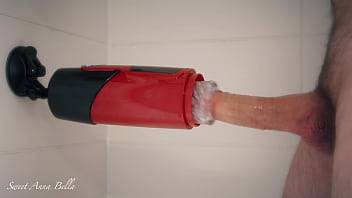 Preview 4 of Teen Ase - My husband trying SOHIMI 360 Rotation Thrusting Male Masturbator and it&#039_s absolutely fabulous.