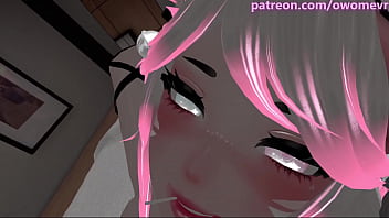 Preview 3 of Mom Socks On Son Huge Cock - POV Breeding a Slutty Catgirl in Heat (Loud Moaning) VRChat ERP - Preview