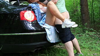 Preview 3 of Son Force Mom In Pantyhose - I took my neighbor&#039_s wife out into nature to fuck,  secretly from her cuckold husband!