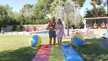 Preview 1 of Boy Ante Sex - Petite Teen Slip N Slides All Over Her Boyfriend&#039_s Big Cock