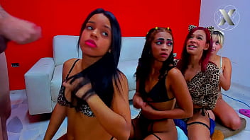 Preview 2 of Private Own - row of girls waiting for throat fucking are good submissives