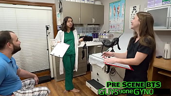 Preview 2 of Indian Agent - Perverted Podiatrists Mira Monroe &amp_ Aria Nicole Take Advantage Of Male Patients Feet @GuysGoneGyno - Reup