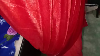 Preview 1 of Xx New 2017 Bow Bf Downld - Indian Crossdresser Gaurisissy in Red Saree