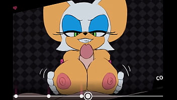 Preview 2 of Madama Sex Fuck - ROUGE THE BAT SEX GAME,  CREAMPIE,  AND BIG COCK