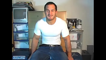 Preview 1 of Ceal Pussy - Sylvain Potard,  str8 sport male let us to play with his huge dick.