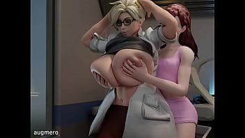 Preview 1 of Suckkold Salut Xxx Movo - D.Va Breast Expansion Mercy Clinic Visit
