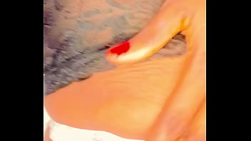 Preview 1 of Son 18 Massag Mom - sweet ebony playing with her wet pussy
