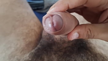 Preview 3 of Alone Fucking Sex - Yequis se pajea suave hasta correrse en primer plano imaginando que su polla es un cl&iacute_toris