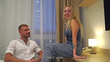 Preview 1 of Sleeping Porn Mommy And Son Sar - Fucker Gave An Interview And Fucked A Journalist. Full On SHEER