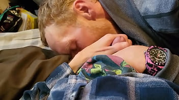 Preview 4 of Young Grilr Young Boy - Close up of buddy sucking my dick