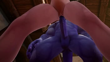 Preview 2 of Hijab Teen Sex - Blue Man with Elf | Warcraft Porn Parody