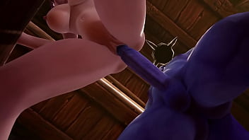 Preview 3 of Hijab Teen Sex - Blue Man with Elf | Warcraft Porn Parody