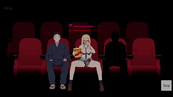 Preview 2 of Vidio Bokep Cinna Selingkuh - Estranho come&ccedil_a a excitar garota loira no cinema e fode ela ao lado do amigo que n&atilde_o percebe - My Dress Up Darling In Cinema