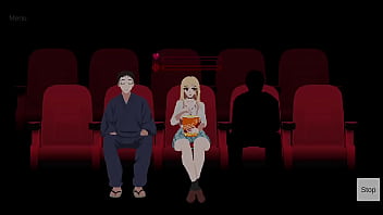 Preview 1 of Vidio Bokep Cinna Selingkuh - Estranho come&ccedil_a a excitar garota loira no cinema e fode ela ao lado do amigo que n&atilde_o percebe - My Dress Up Darling In Cinema