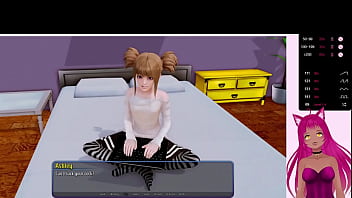 Preview 4 of My Mature Wife Strips For Me - VTuber LewdNeko Plays Harem Hotel Part 4