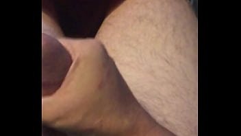 Preview 4 of Scary Hairy Creampie - Male slowly wanking cock and appreciating big cock