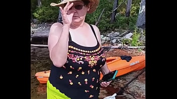 Preview 1 of She Mai Sexi Picks - Nicebigddd flashes huge real tits kayaking