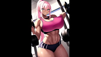 Preview 2 of Geng Reap Desi Porn - bodybuilding workout women ai art compilation