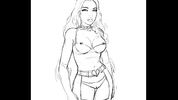 Preview 2 of Body Massage Xxx Video - Beautiful Collared Animated Secret Agent Girl