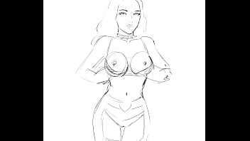 Preview 3 of Body Massage Xxx Video - Beautiful Collared Animated Secret Agent Girl