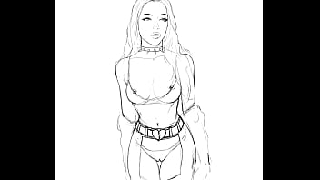 Preview 1 of Body Massage Xxx Video - Beautiful Collared Animated Secret Agent Girl