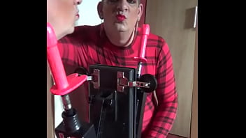 Preview 1 of Beg Come Inside Me - bisexual crossdresser lets the toy fuck him as he gets a taste of it afterwards part 1