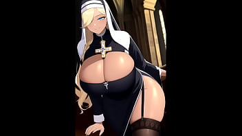 Preview 1 of Youtube Borwap - Nun priestess ai art compilation