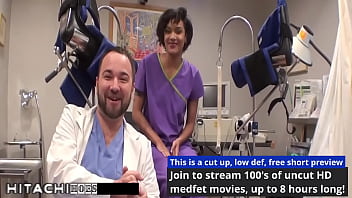 Preview 4 of First Time Young Girl - Patient Jackie Banes Gets Hitachi Magic Wand Orgasms During Medical Examination At HitachiHoes - Reup