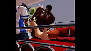 Preview 2 of Mom San Fuck Video - red headed cheerleader services the big dicks of multiple black football players