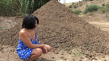Preview 1 of 19 Aons - french amateur stepmom makes him cum outdoor on a stinking farm