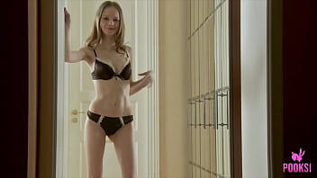 Preview 1 of Police Xxxbp - A Pale &amp_ Beautiful Babe Named Daisy In Undies &amp_ High Heels Strips Off!